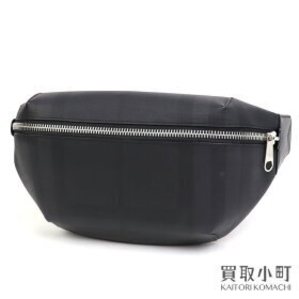 Burberry Belt Bag Charcoal Black Leather London Check SONNY BODY
